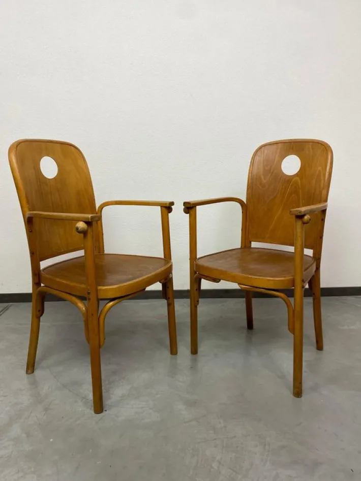 Pamono Set of Antique Armchairs by Josef Hoffmann, 1890s