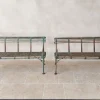 Pamono Set of Antique 19th Century Iron Garden Benches from Arras Outlet