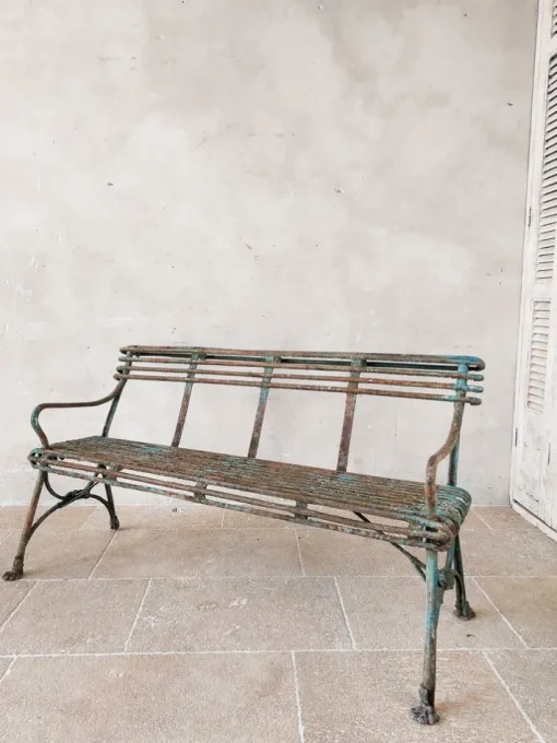 Pamono Set of Antique 19th Century Iron Garden Benches from Arras Outlet