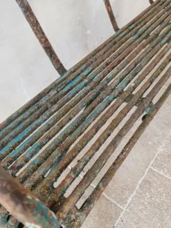 Pamono Set of Antique 19th Century Iron Garden Benches from Arras Outlet