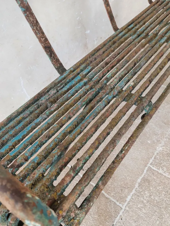 Pamono Set of Antique 19th Century Iron Garden Benches from Arras Outlet