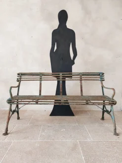 Pamono Set of Antique 19th Century Iron Garden Benches from Arras Outlet
