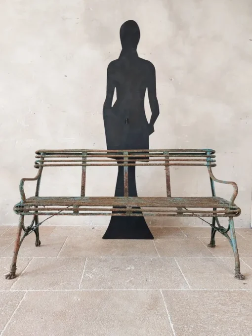 Pamono Set of Antique 19th Century Iron Garden Benches from Arras Outlet