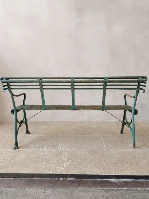 Pamono Set of Antique 19th Century Iron Garden Benches from Arras Outlet