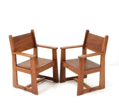 Pamono Set of Art Deco Children's Armchairs by Jan Wils for Eik en Linden, 1918 Sale