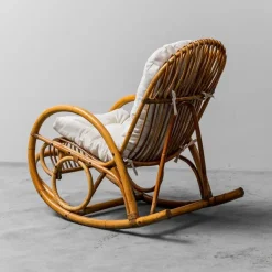 Pamono Set of Bamboo Rocking Chairs by Dirk Van Sliedregt for Rohe Noordwolde, 1970s Outlet