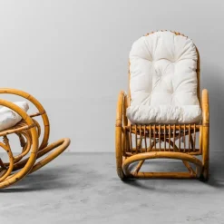 Pamono Set of Bamboo Rocking Chairs by Dirk Van Sliedregt for Rohe Noordwolde, 1970s Outlet