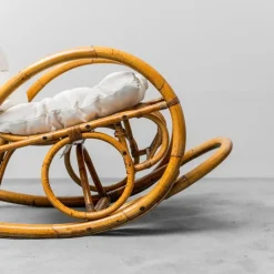 Pamono Set of Bamboo Rocking Chairs by Dirk Van Sliedregt for Rohe Noordwolde, 1970s Outlet