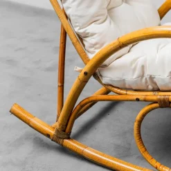 Pamono Set of Bamboo Rocking Chairs by Dirk Van Sliedregt for Rohe Noordwolde, 1970s Outlet