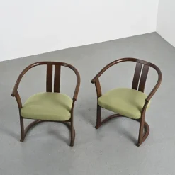 Pamono Set of Beech Armchairs by Isamu Kenmochi, 1960s Clearance