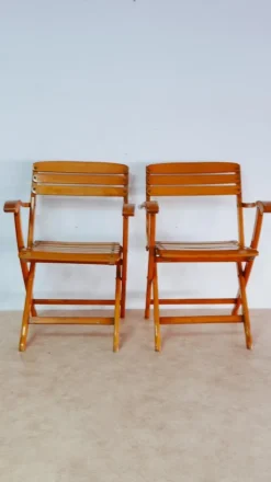 Pamono Set of Beech Wood Garden Armchairs by Sollinger, Germany, 1940 Discount