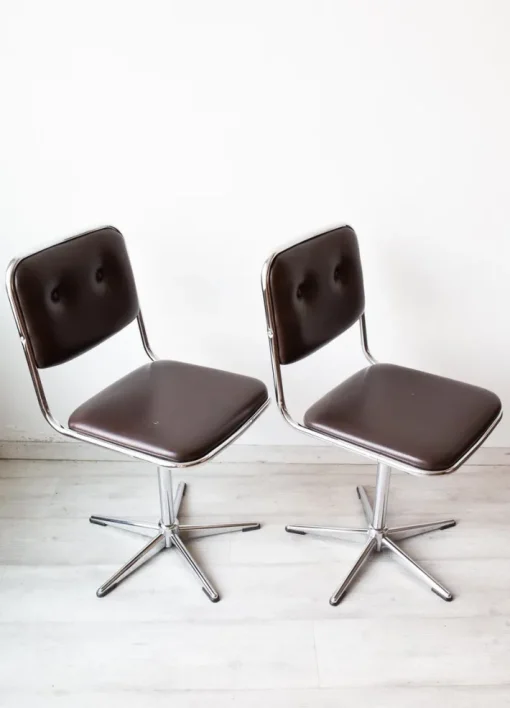 Pamono Set of Belgian Office Chairs by Unic Design, 1970
