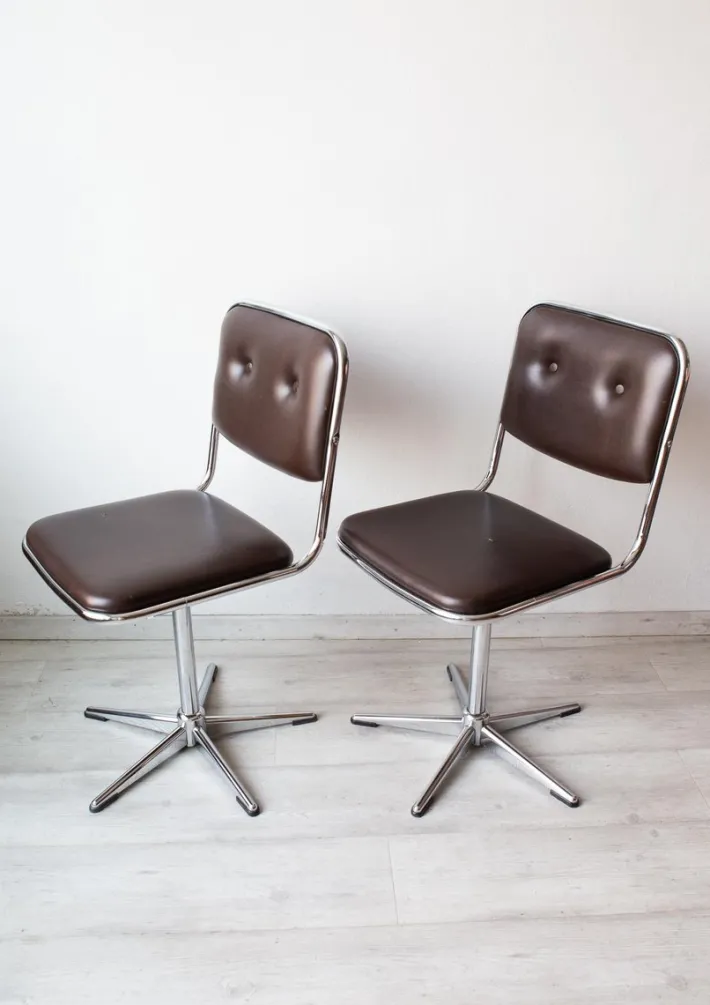 Pamono Set of Belgian Office Chairs by Unic Design, 1970