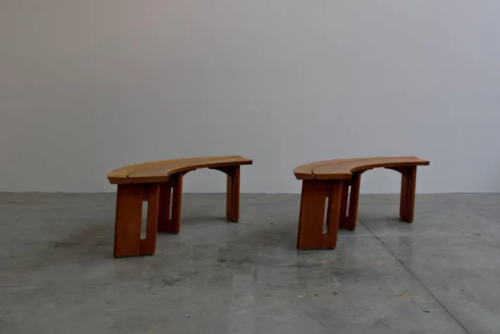 Pamono Set of Benches, France, 1970s, Set of 2 Hot
