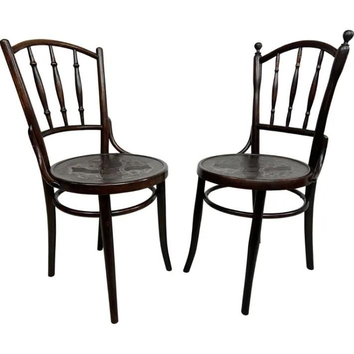 Pamono Set of Bentwood Dining Chairs from Thonet, 1920s Hot