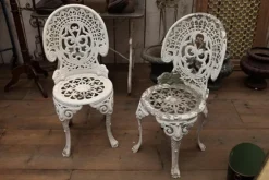 Pamono Set of Cast Aluminium Garden Chairs with Original Paint Clearance