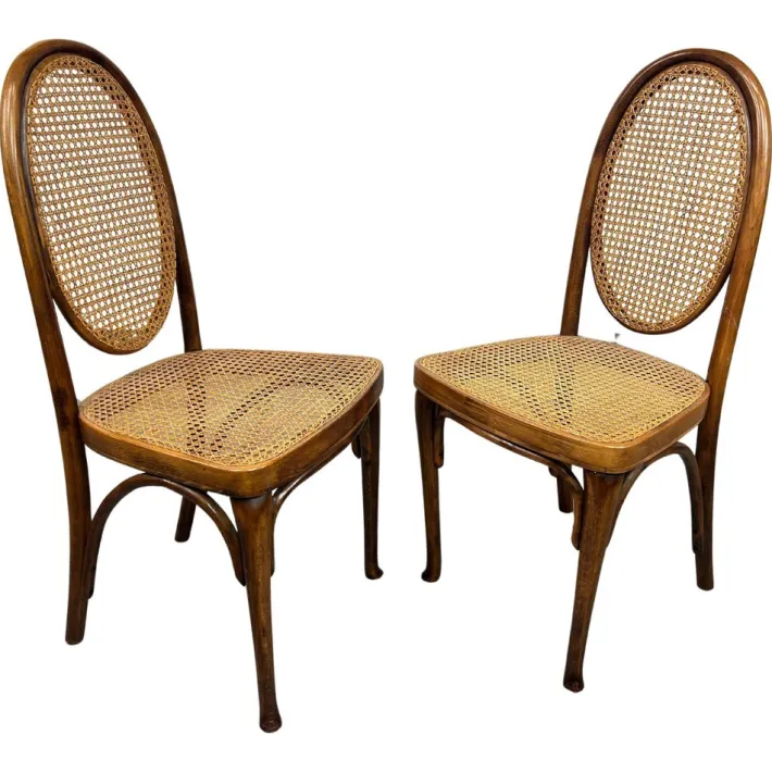 Pamono Set of Chairs by Otto Prutscher for Café Heinrichshof, 1890s