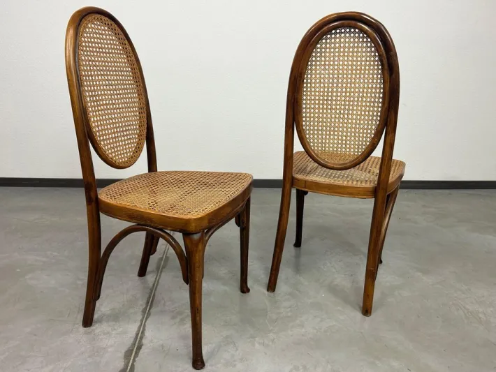 Pamono Set of Chairs by Otto Prutscher for Café Heinrichshof, 1890s