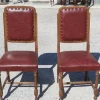 Pamono Set of Chairs with Seat and Back in Red Leather, Italy, 1980 Hot