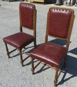 Pamono Set of Chairs with Seat and Back in Red Leather, Italy, 1980 Hot