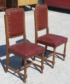 Pamono Set of Chairs with Seat and Back in Red Leather, Italy, 1980 Hot