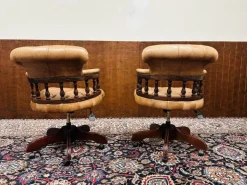 Pamono Set of Chesterfield English Captain Chairs
