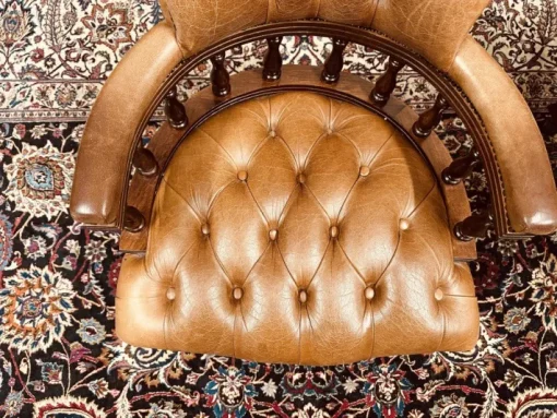 Pamono Set of Chesterfield English Captain Chairs