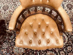 Pamono Set of Chesterfield English Captain Chairs