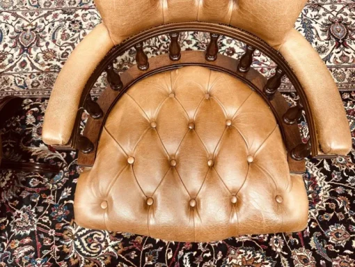 Pamono Set of Chesterfield English Captain Chairs