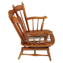 Pamono Set of Chiavari Chestnut Rocking Chairs with Springs, 1930s Discount