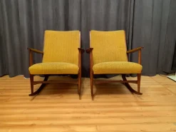 Pamono Set of Danish Rocking Chairs by Georg Jensen for Kubus Furniture, 1950s Online