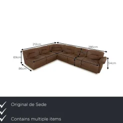 Pamono Set of DS 14 Leather Sofa Set from De Sede Clearance