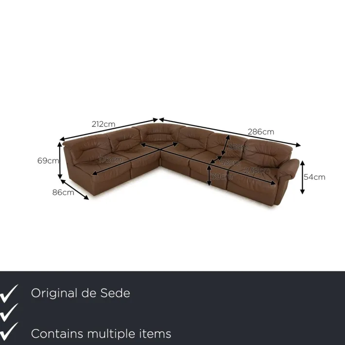 Pamono Set of DS 14 Leather Sofa Set from De Sede Clearance