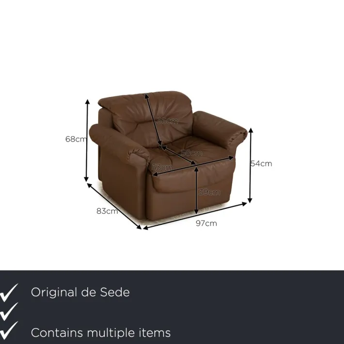 Pamono Set of DS 14 Leather Sofa Set from De Sede Clearance