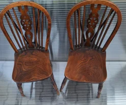 Pamono Set of English Windsor Chairs in Elm Wood, 1890s, Set of 2 Discount
