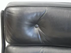 Pamono Set of Executive Chairs in Black Leather by Charles and Ray Eames, 1960s Hot