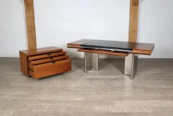 Pamono Set of Executive Desk and Credenza by Hans von Klier for Skipper, Italy, 1972 Online