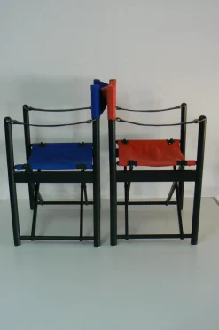 Pamono Set of Folding Chairs by Mogens Koch for Hyllinge Möbler