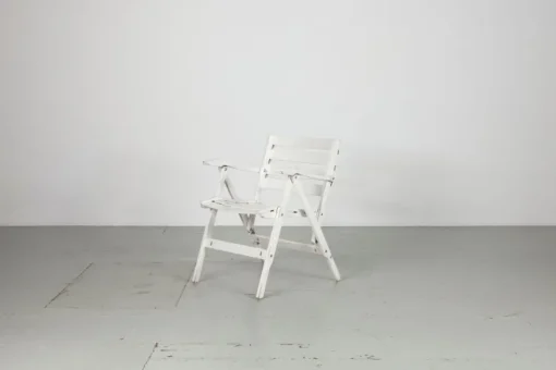Pamono Set of Folding White Garden Chairs by Fratelli Reguitti, Italy, 1950s Online