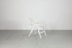 Pamono Set of Folding White Garden Chairs by Fratelli Reguitti, Italy, 1950s Online