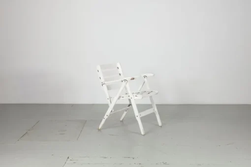 Pamono Set of Folding White Garden Chairs by Fratelli Reguitti, Italy, 1950s Online