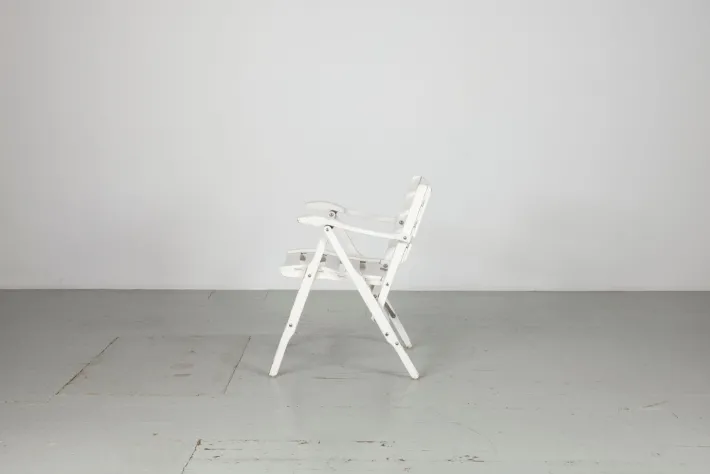 Pamono Set of Folding White Garden Chairs by Fratelli Reguitti, Italy, 1950s Online