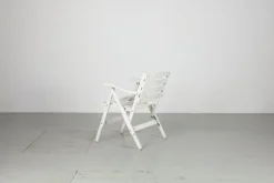 Pamono Set of Folding White Garden Chairs by Fratelli Reguitti, Italy, 1950s Online