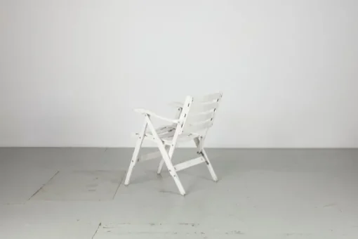 Pamono Set of Folding White Garden Chairs by Fratelli Reguitti, Italy, 1950s Online