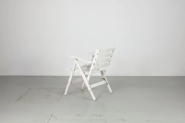 Pamono Set of Folding White Garden Chairs by Fratelli Reguitti, Italy, 1950s Online
