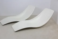 Pamono Set of French Polyester Patio or Pool Side Chaise Longues, 1960s Best