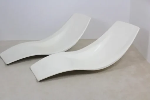 Pamono Set of French Polyester Patio or Pool Side Chaise Longues, 1960s Best