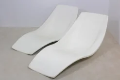 Pamono Set of French Polyester Patio or Pool Side Chaise Longues, 1960s Best
