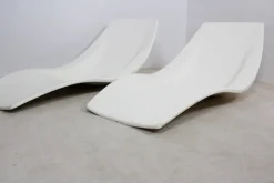 Pamono Set of French Polyester Patio or Pool Side Chaise Longues, 1960s Best