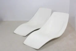 Pamono Set of French Polyester Patio or Pool Side Chaise Longues, 1960s Best